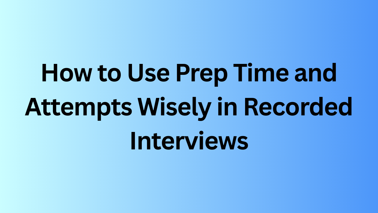 Prep Time Rules Complete Interview Prep